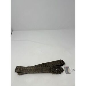 VTG No Boundaries Womens Embellished Metal Elastic Waist Belt L XL boho gothic